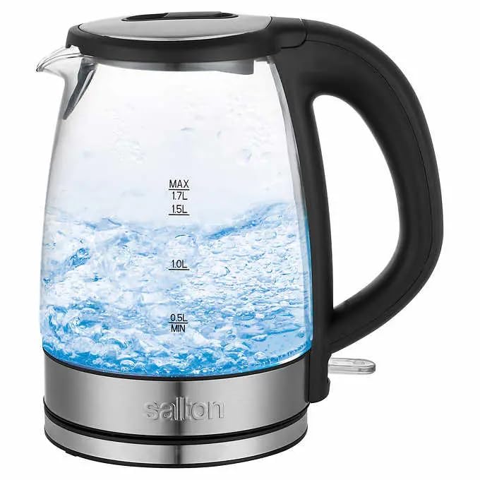 Tetera eléctrica inalámbrica de vidrio 1.7 litros miniatura 1