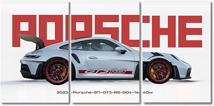 Good Hope Porsche 911 Car Poster | Split Design Car Posters | 3 A4 Sized Cars Poster for Wall | Large Size | Wall Art | Split Posters for Living Room, Home & office wall decoration Wallpaper Stickers