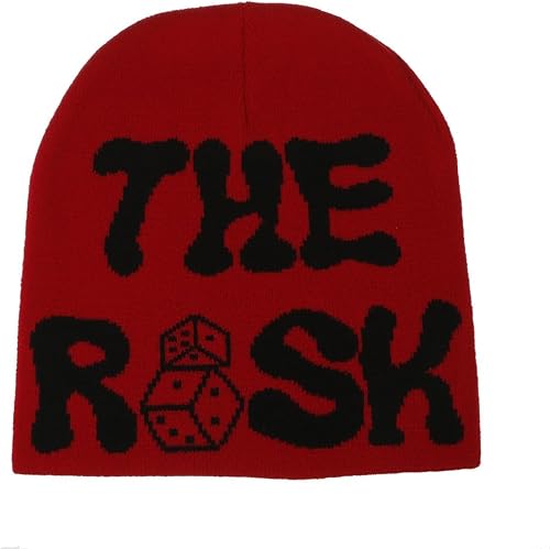 Sombrero de punto con impresión de letras Y2K invierno cálido sombrero de lana moda hip hop tendencia Beanie Pullover Hat Casual Sports para hombres