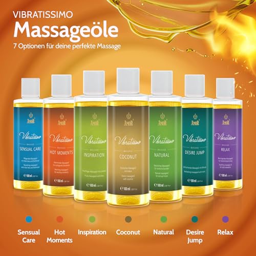 Vibratissimo Hot Moments 100 ml Massageöl - Aufheizendes Massageerlebnis - Stimulierende Massageöle, Entspannung Für Paare & Gleitöl, Liebesöl