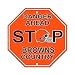 Cleveland Browns Plastic Stop Sign "Danger Ahead Browns Country" by Fremont Die