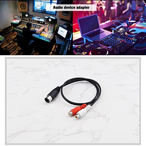 EMSea 2Pcs DIN 5 Pin to 2 RCA Cable Replacement 5-pin Din Male Female Plug to 2 RCA Male Female Connectors Cable Accessories for Speaker Hi-Fi Equipment Stereo System - Image 3