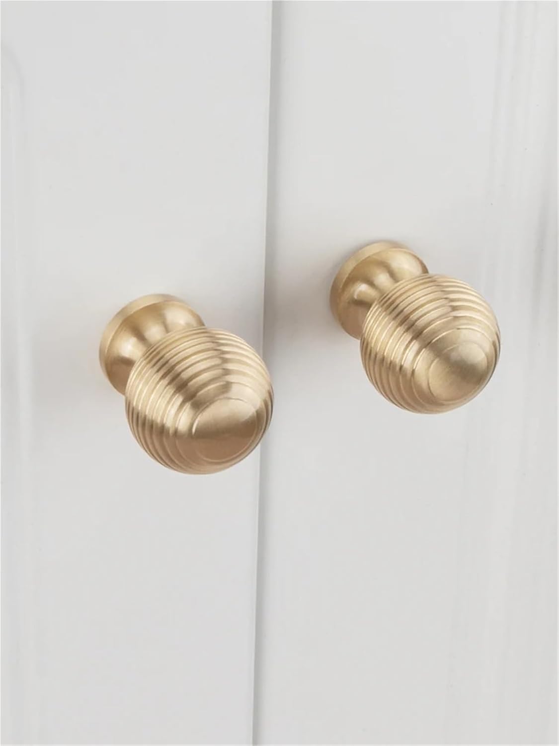Solid Brass Pull Handle Kitchen Cabinet Drawer Gold Stripe Ball 1Pcs(8808-T-Antique)