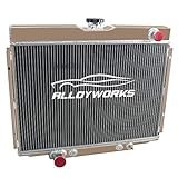 ALLOYWORKS 3 Row Core Aluminum Radiator For 1967-1970 Ford Mustang Mercury / 1968-1970 Cougar XR7 PRO