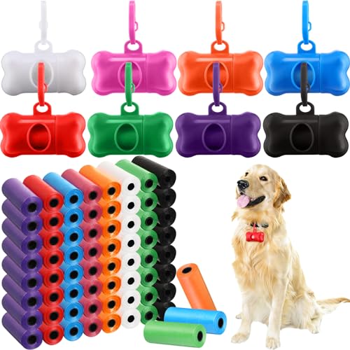 Image of Skyygemm 192 Sets Dog Poop Waste Bags with 192 Dog Poop Bag with Dispenser Bulk Pet Waste Disposal Bag Puppy Pet Supplies for Walking Travel Outdoor, Dogs Odorless Leakproof