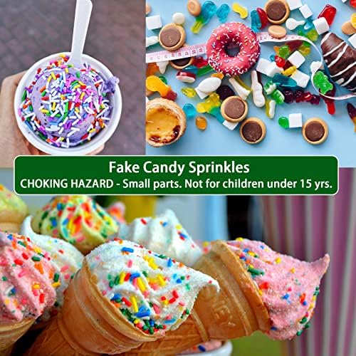 Jancosta 100g Resin Flatbacks Charms Accessories Clay Sprinkles Decoration for Charms Filler DIY Supplies Fake Candy Chocolate Cake Dessert Mud Particles Toy Scrapbook Phone Case (Particles)