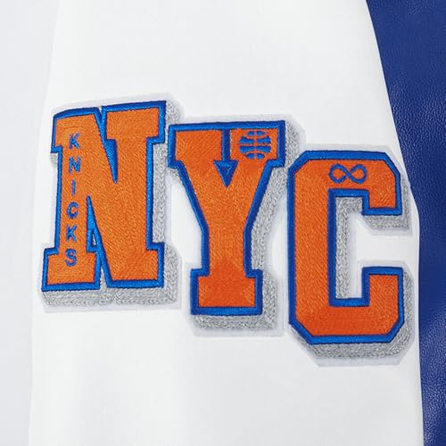 Pro Standard Mens NBA New York Knicks City Signature Jacket Royal Blue/White Xl - Image 6