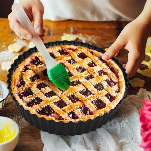 2 Pack 6 CM Deep Quiche Dishes for The Oven Non-Stick 24 CM Tart Tins with Loose Base, Deeps Round Flan Tin Removable Bottom for Baking - Image 6