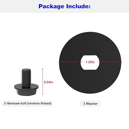 Miniatura 5 de 90639221 90618229 Reemplazo de perno y arandela de motosierra DEWALT motosierra DCCS620 CMCCS620 CMCCS660 DCCS670 DCCS690 DWCS600 Kit de arandela de