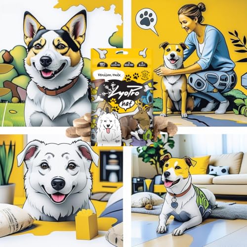 LyoPro Wildmix für Hunde und Katzen 50 g | 100% natürlich | Gefriergetrocknetes Fleisch und Innereien | Ohne Gluten, Konservierungsstoffe und Zusatzstoffe | Barf-freundlicher Snack (50 g, Wild-Mix)