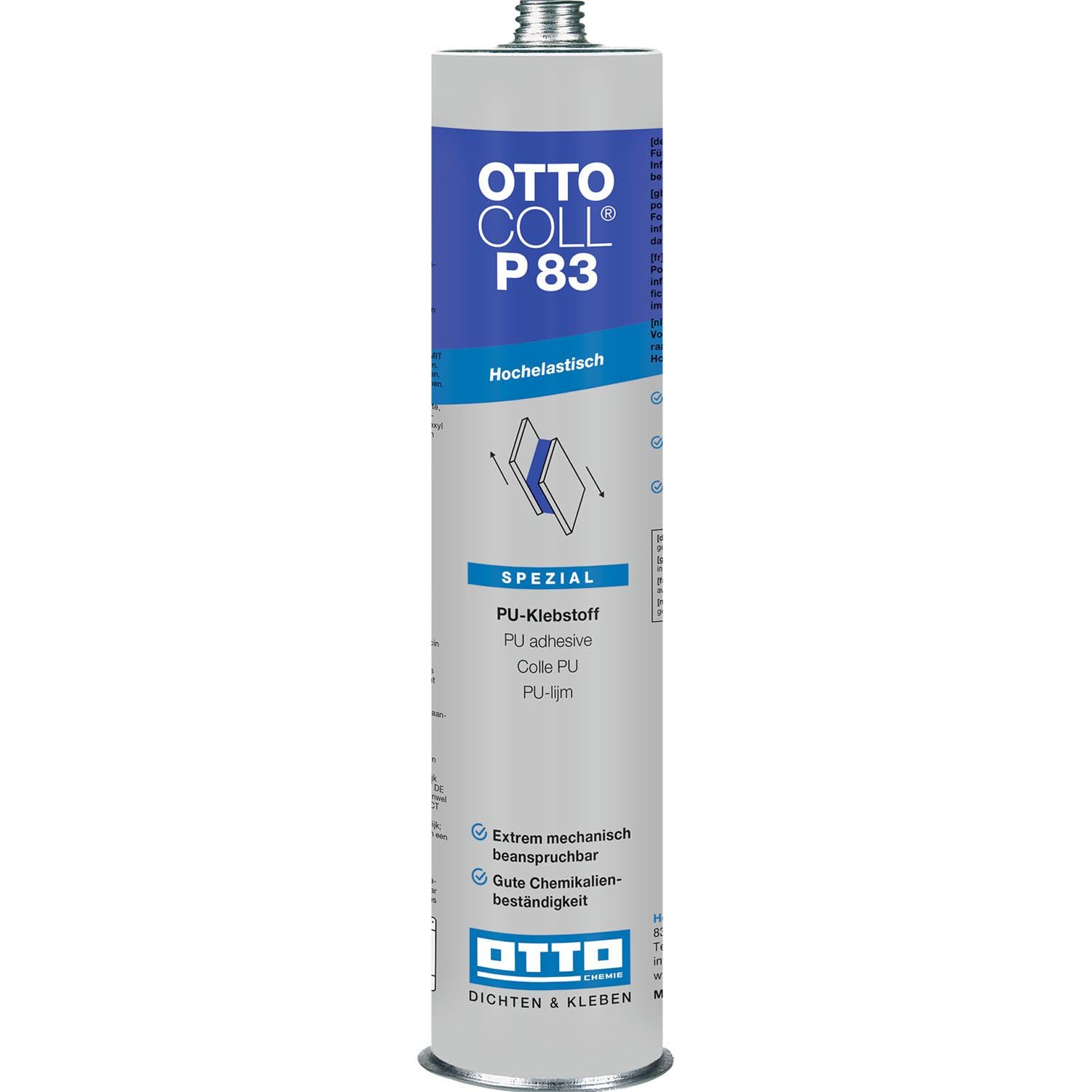 OTTO-CHEMIE OTTOCOLL P-83 Klebstoff & Dichtstoff 310 ml Kartusche grau