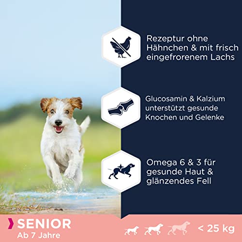 Eukanuba Hundefutter getreidefrei mit Fisch für kleine und mittelgroße Rassen - Trockenfutter für Senior Hunde, 3 kg