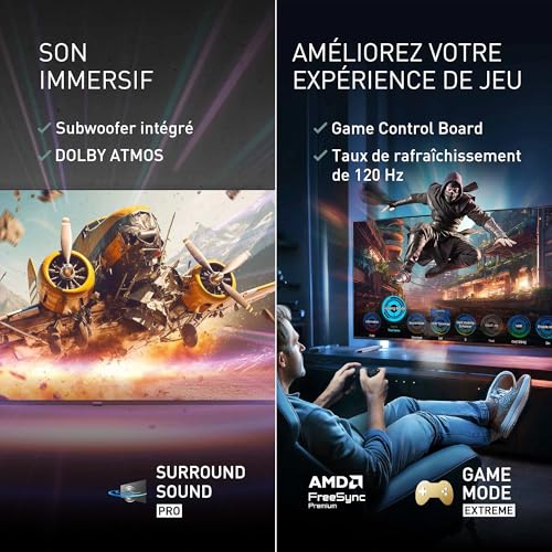Panasonic Premium TV-55W85BEZ, Série W85B, 55 Pouces, 4K Ultra HD QLED Smart TV, 2025, 120Hz, Fire TV, Dolby Vision & Atmos, Mode Game Extreme, Controle Vocal Alexa, Support Apple, Bluetooth, Noir – Image 6
