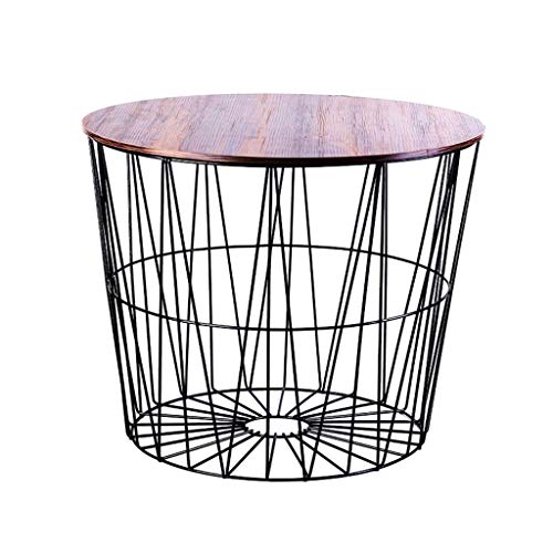 Wrought Iron Coffee Table with Storage Function, Environmentally Frien