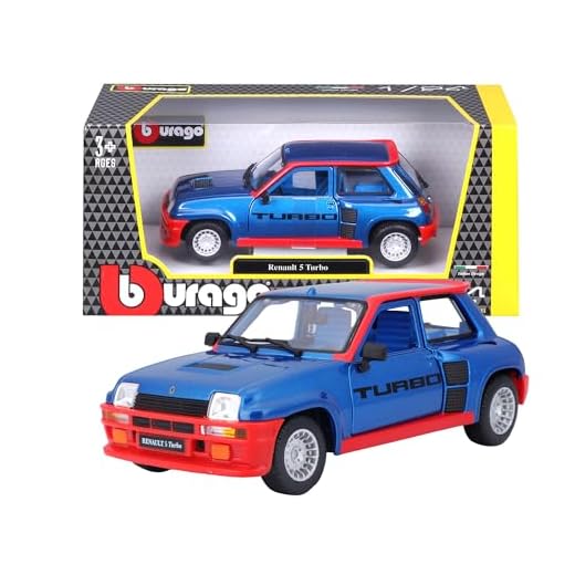 Bburago- Coche Metal Renault 5 Turbo, Color rojo, Escala 1:24 (15621088BL)