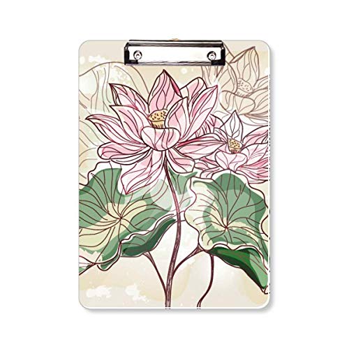 Bloc d'écriture A4 Motif fleur de lotus idéal pour votre bureau à la maison