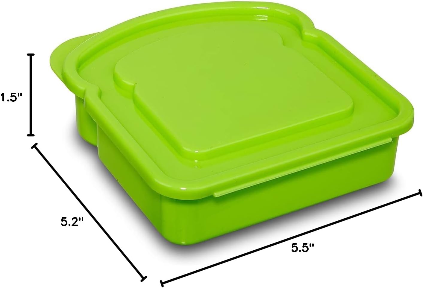 Kitchen & Cabana I 4 Pack I Small Size Sandwich Containers I Fun and Easy to Open for all Size Hands (4 Pack - Orange/Green/Blue/Purple) - Image 8