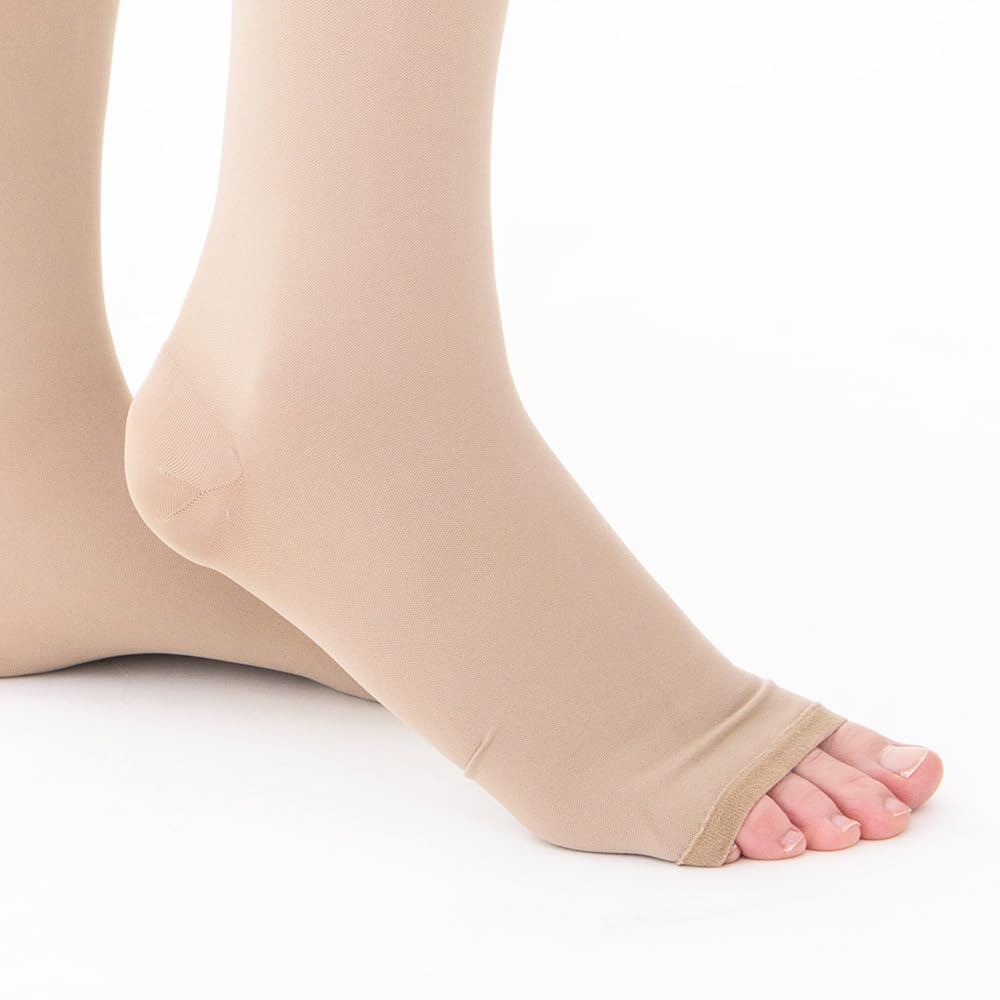 Dott. Piazza Gambaletti Terapeutici a compressione graduata in Microfibra Soft - Classe I - CL1- K1- Punta aperta - Beige