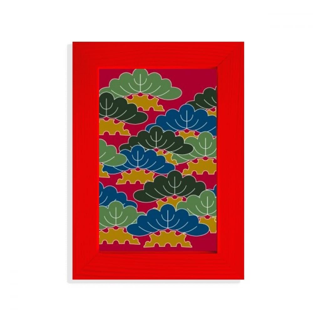 Peinture culture japonaise cadre photo rouge éclatant design asiatique