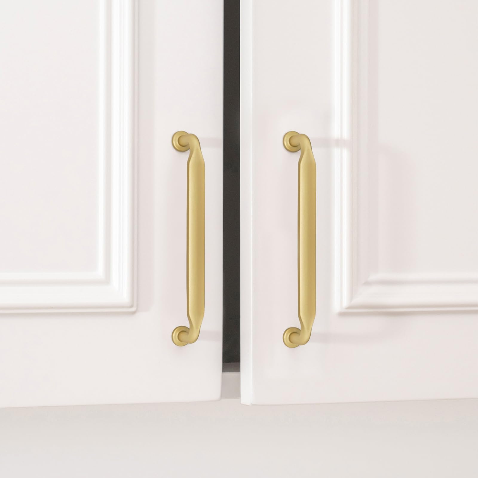 Photo 1 of Goldenwarm 20 Pack 5 Inch Brushed Brass Cabinet Pulls Kitchen Cabinet Handles Gold Drawer Pulls Zinc Alloy Solid Hardware for Bathroom Cupboard Dresser