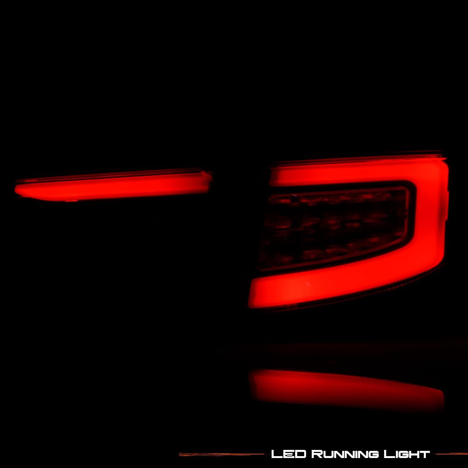 AKKON - Fits 2008-2014 Subaru Impreza WRX 2.5L Hatchback LED [C-Tube] Black Tail Light Brake Lamp w/Sequential Signal Pair