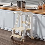 Kids Kitchen Step Stool, Foldable Toddler Tower,...