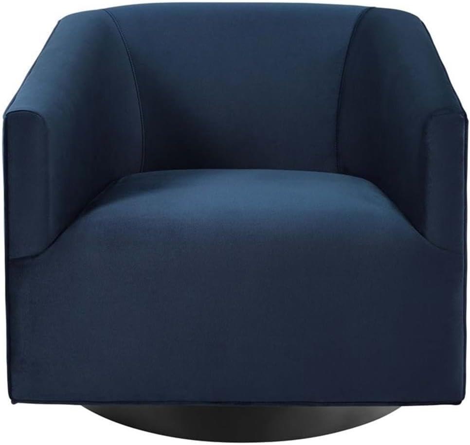 Modway EEI-4427-MID Twist Swivel Chair Performance Velvet Set of 2, Midnight Blue