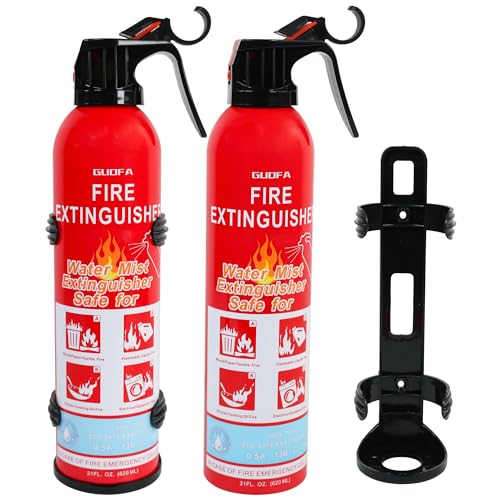 guofa Fire Extinguisher for Home - Small Vehicles Fire Extinguishers Mount, 2 Pack Small Water-Based Fire Extinguisher for A B C K Fires, Automative Fire Extinguishers for Truck, Car