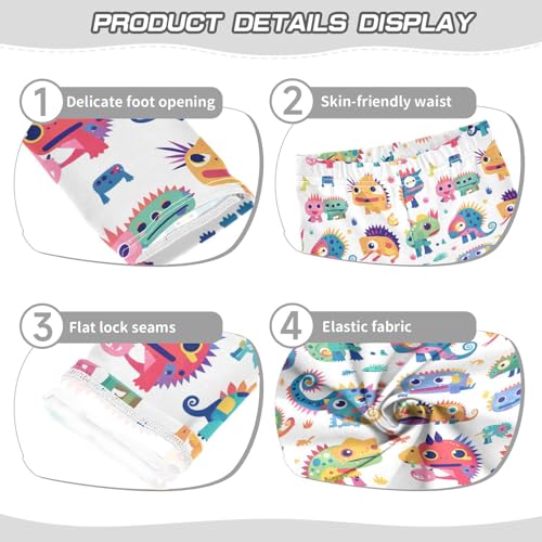 Chameleon Cute Cartoon Kids Colorful Toddler Girl Leggings Comfortable High Waisted Workout Pants Gym3