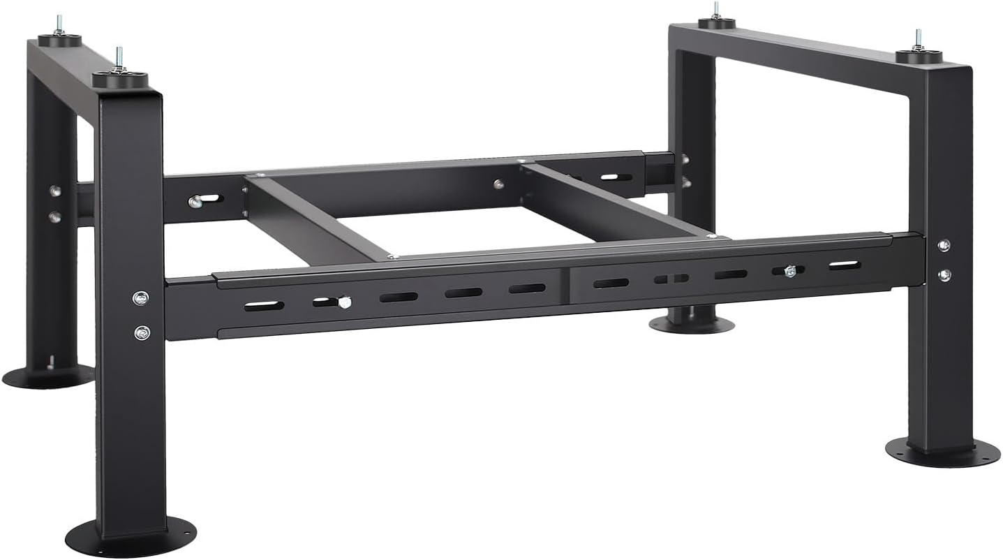 Mini Split Ground Stand for 24000-60000BTU ,Mini Split Stand for Ductless Air Conditioners Heat Pump System,Heavy Duty Condenser Stand Adjustable Length 29.5" to 45.3" Max Load 700Lbs