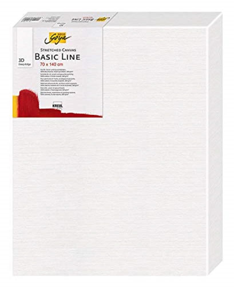 KREUL 6470140 - Solo Goya 3D Stretched Canvas Basic Line, blejtram 70 x 140 cm, dodatkowa głębokość ok. 3,8 cm, 100% bawełna 4-krotnie gruntowana, do farb olejnych, akrylowych i gwaszu