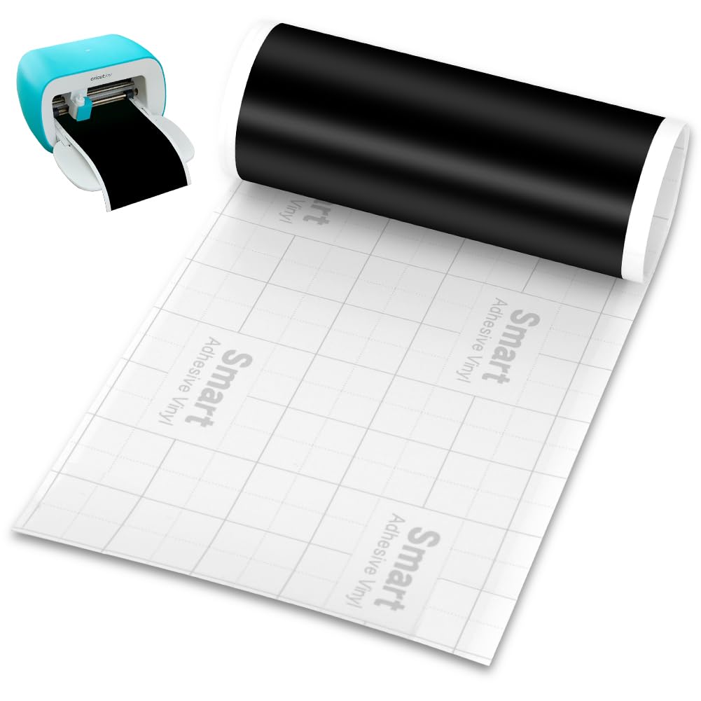 Smart Vinyl Permanent, Smart Adhesive Vinyl Permanent for Cricut Joy, rotolo autoadesivo in vinile, 14 cm x 200 cm, adatto per decorare tazze, bottiglie d'acqua, magliette, borse per il trasporto