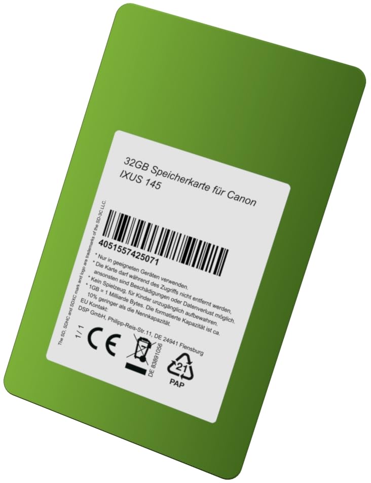 DSP Memory 32 GB Memory Card for Canon IXUS 145