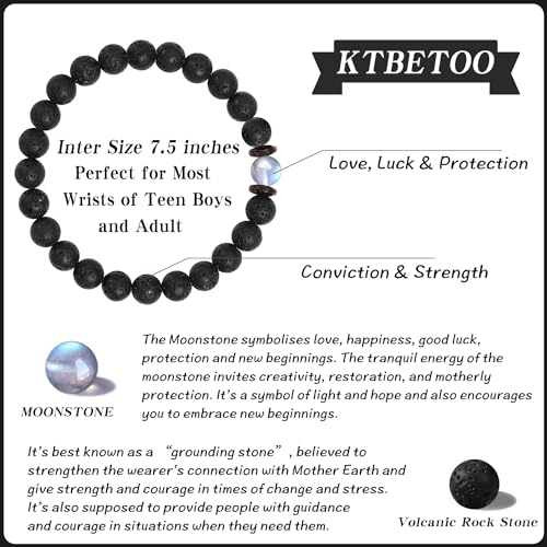 Gifts for Men, Bracelet for Men Beaded Gifts, Handmade Sobriety Gifts for Friends Husband Boyfriend Grandpa Son, Natural Stone Jewelry for Birthday Valentines Day Christmas Stocking Stuffers Gift Ideas3