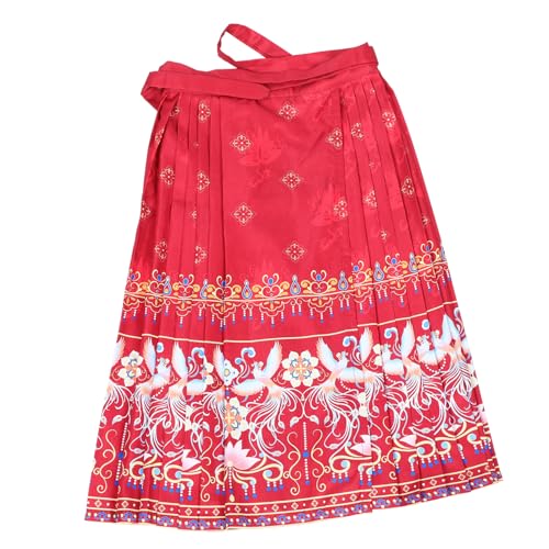 Falda Hanfu para niñas vestido rojo para celebraciones de temporada