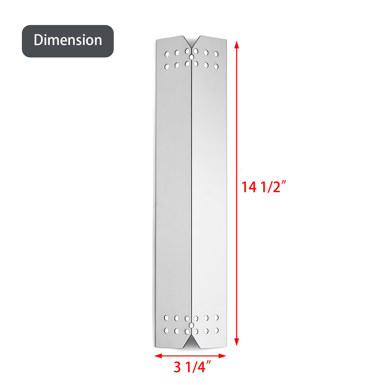 720-0982 Flame Tamer Grill Piezas de repuesto para parrillas Megamaster de 5 quemadores 0406041900AE Placas de calor de acero inoxidable 7200982 Escudo térmico 04007620A0 Megamaster 5 quemadores