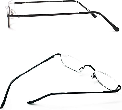 Miniatura 8 de COVESATO Lentes de lectura de media luna, lectores de medio marco de metal para mujeres y hombres, 3 pares 1.25