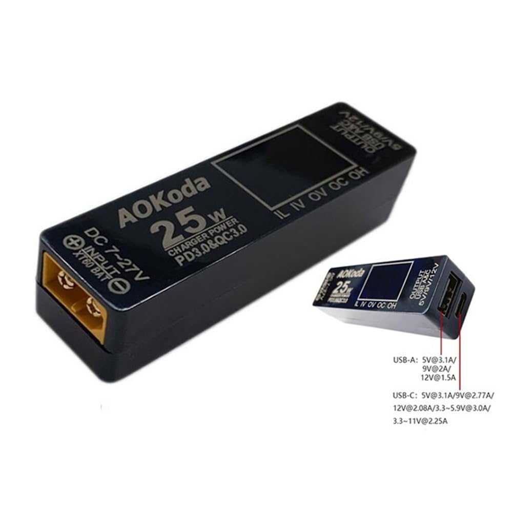 XT60s a USB Fast Chargers Convertitori per batterie 3S 6S XT60s a USB Fast Chargers Convertitori per batterie 3S 6S