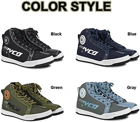 Scoyco Chaussures De Moto Hommes, Chaussures De Moto Casual Sneaker, Chaussures De Moto Décontractées Avec Semelles Antidérapantes, Bottes De Moto Zone De Cheville Renforcée