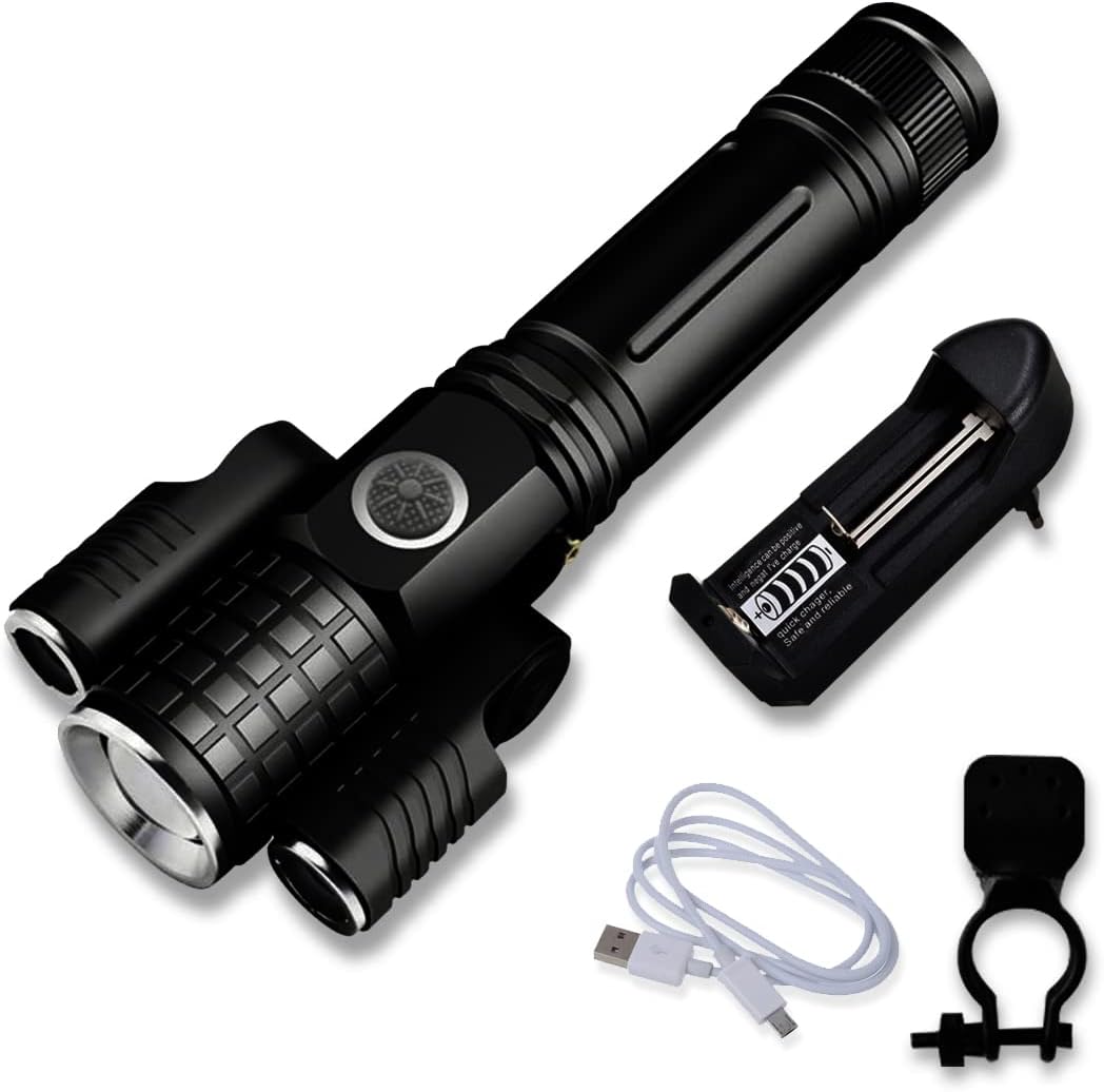 Voroly Aluminium LED Tactical Torch, Black