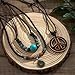 ZephyrHome Collar hombre bohemio en capas con colgante Peace Imagen de ZephyrHome Collar hombre bohemio en capas con colgante Peace