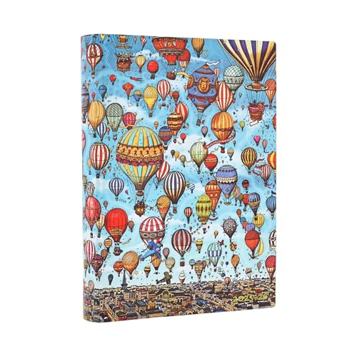 Paperblanks | 2026 Festival de globos | Pierre, el detective de laberintos | 13 Meses Flexis | Midi | Diaria | Cierre con Banda Elástica | 416 Pg | 80 GSM