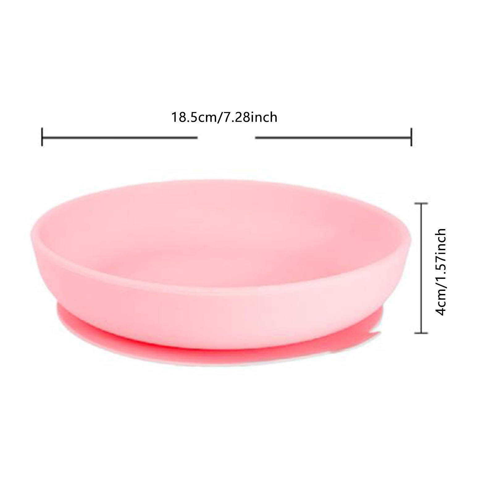 Plato de silicona antideslizante para ancianos, diseño de ventosa adaptable, vajilla antiderrames fácil de limpiar para comer de forma independiente, juego de 5 piezas