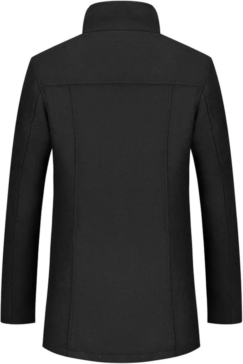 Men's Winter Woolen Business Casual Fashion Double Collar Coat Wool Blends Stand Collar Warm Trench Jackets