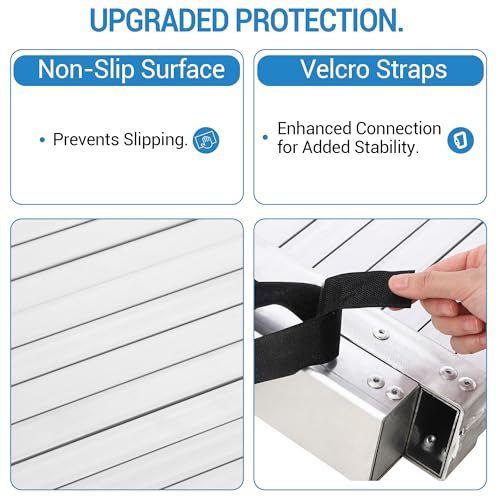 Image of 9-15FT Aluminum Telescoping Plank, 440Lbs Capacity, Extension Scaffolding Plank with Skid-Proof Platform Scaffold Ladder Accessory
