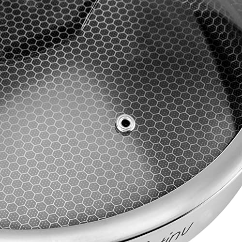 Nonstick Hybrid Stainless Steel Frying Pan 10 Inch With Lid And Stay-Cool Handle - Pfoa Free, Dishwasher And Oven Safe, Non Stick, Works With Induction Cooktop, Gas, Ceramic, Electric Stove #TOP5