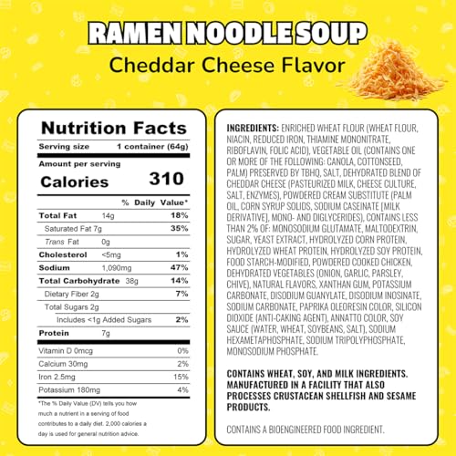 Maruchan Instant Lunch Cheddar Cheese Flavour Ramen Noodle Soup 64 g