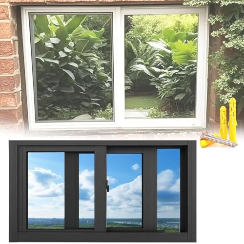 Ventana corrediza de sótano de 33x15 con vidrio templado para ventanas de baño y cobertizos 2