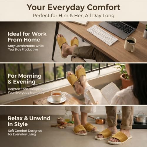 Image of Sohum V Strap Cotton Braided Slippers for Men & Women 1 Pair | Ultra-Soft, Lightweight & Breathable| Handmade Unisex Flip Flops