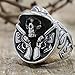 Vintage Cowboy Double Gun Skull Ring Men's Stainless Steel Punk Skull Ring Cool Male Hip Hop Biker Rings Jewelry Accessories